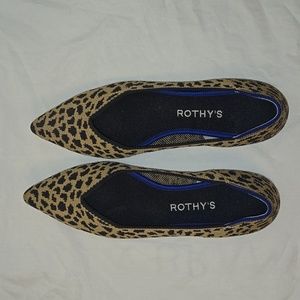Rothy's The Point  Leopard Print Fits like sz 7.5